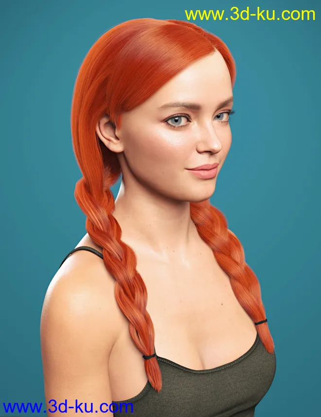 Cute Braids for Genesis 8 and 8.1 Females模型的图片7