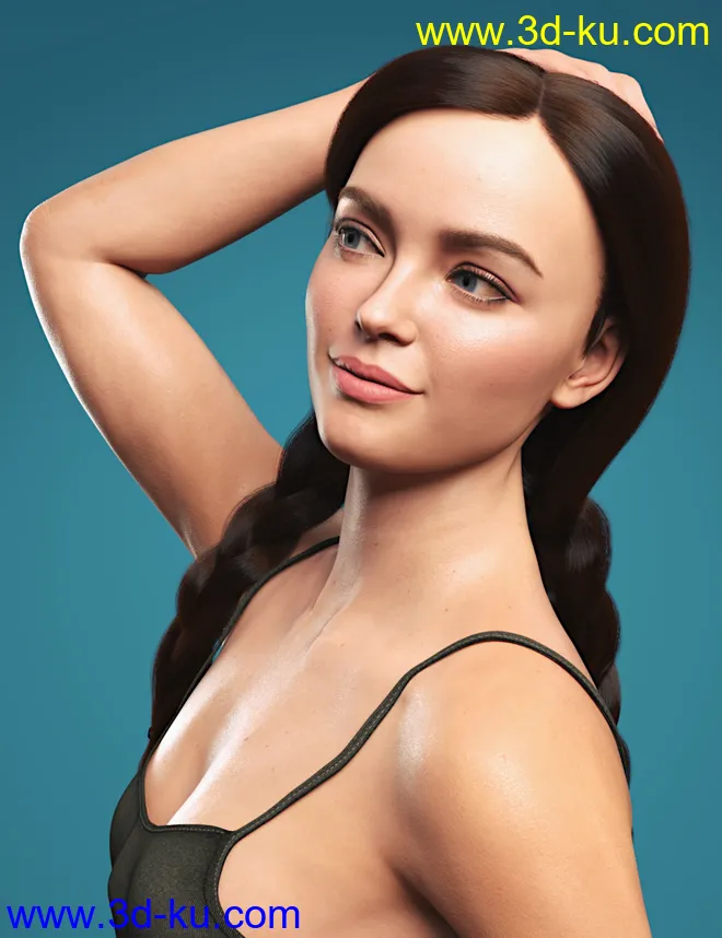 Cute Braids for Genesis 8 and 8.1 Females模型的图片8
