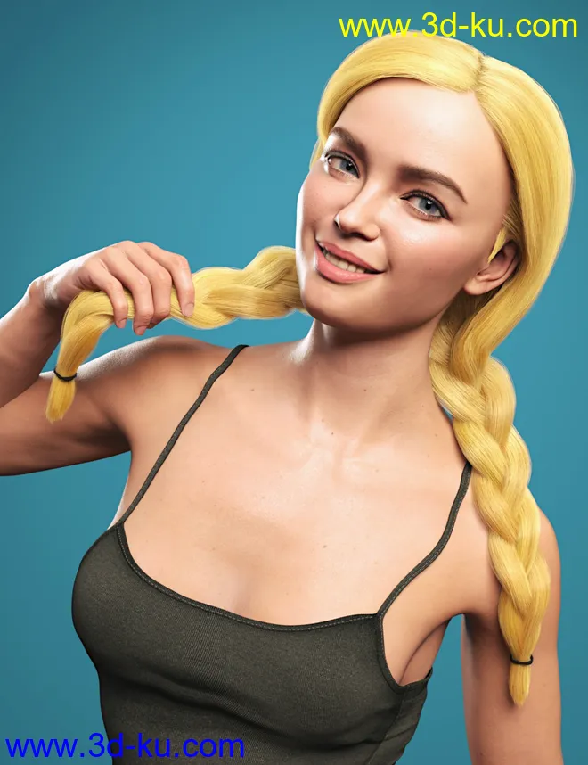 Cute Braids for Genesis 8 and 8.1 Females模型的图片9