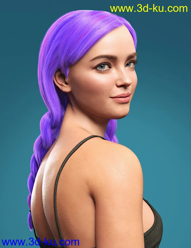 Cute Braids for Genesis 8 and 8.1 Females模型的图片10