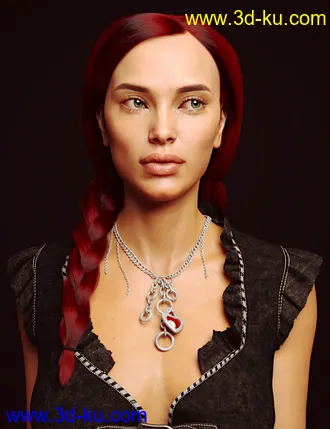 3D打印模型Cute Braids for Genesis 8 and 8.1 Females的图片