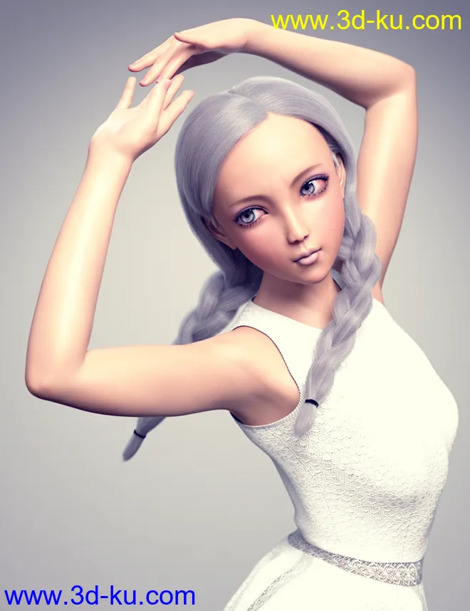 Cute Braids for Genesis 8 and 8.1 Females模型的图片13