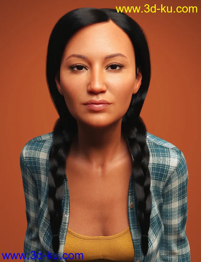 Cute Braids for Genesis 8 and 8.1 Females模型的图片15