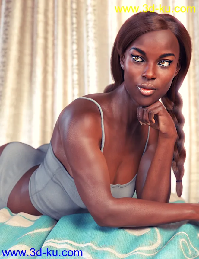 Cute Braids for Genesis 8 and 8.1 Females模型的图片16