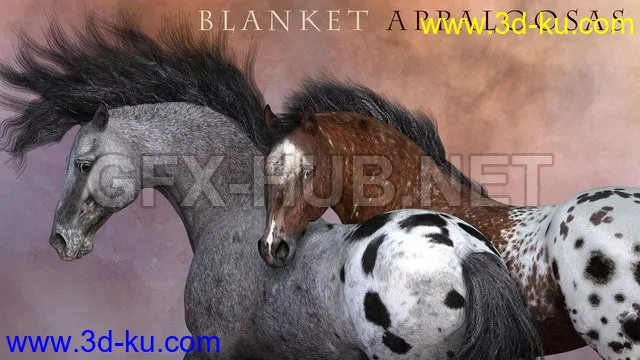 CWRW Blanket Appaloosas for the HiveWire Horse模型的图片1