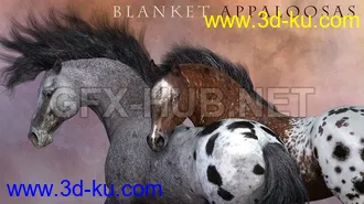 3D打印模型CWRW Blanket Appaloosas for the HiveWire Horse的图片