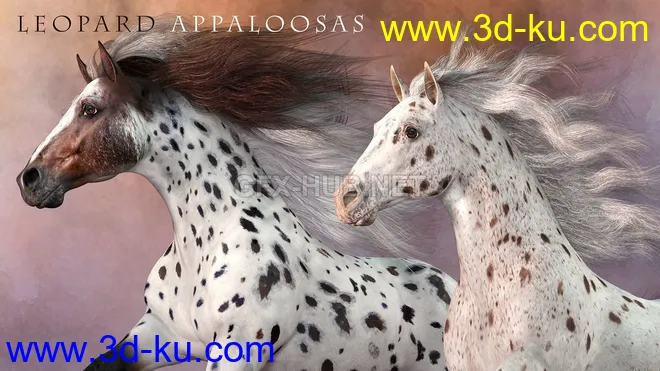 CWRW Leopard Appaloosas for the HiveWire Horse模型的图片1