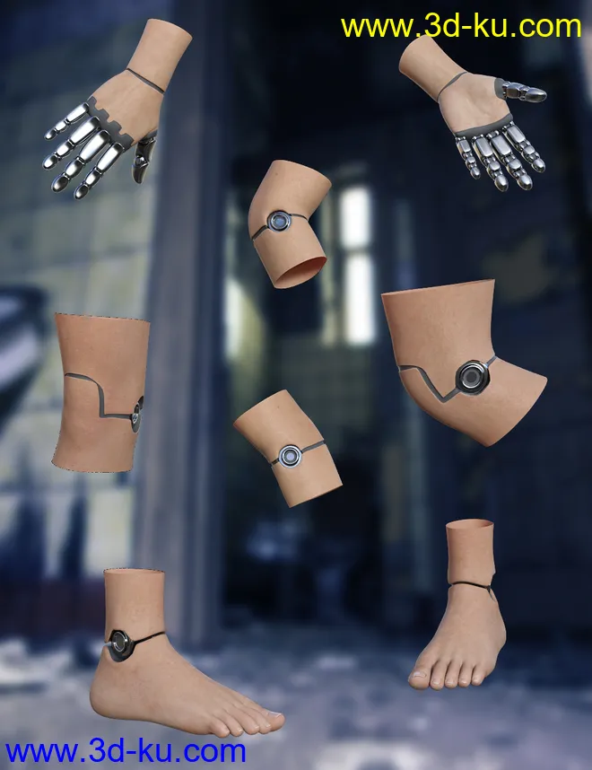 Cyber Implants for Genesis 8 Females模型的图片2