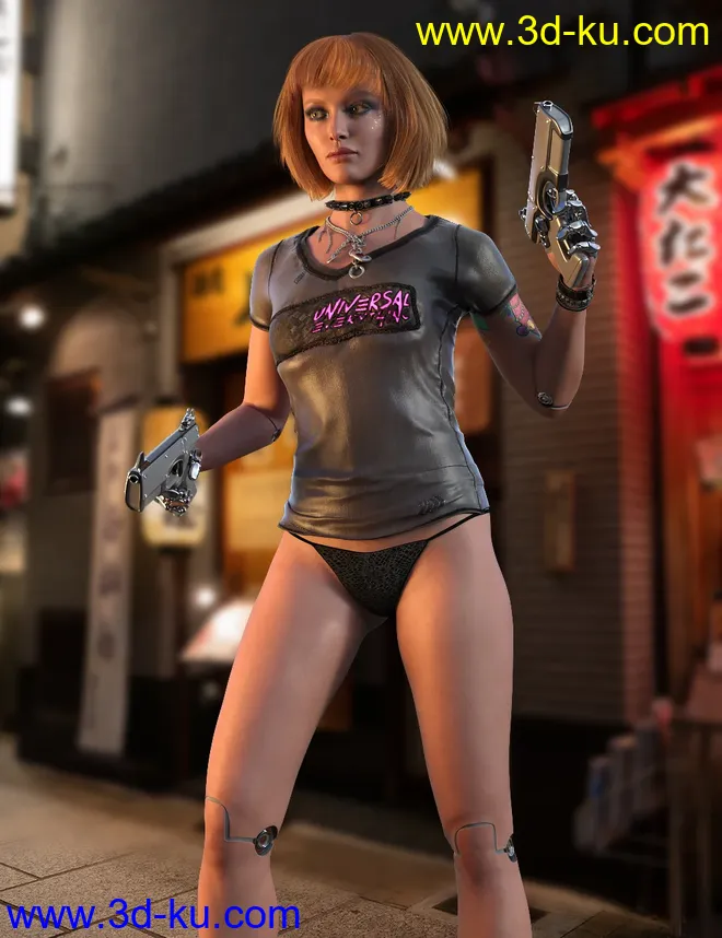 Cyber Implants for Genesis 8 Females模型的图片3