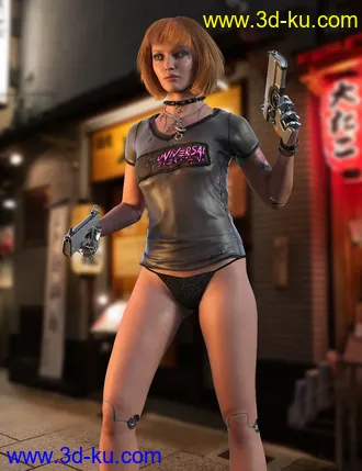 3D打印模型Cyber Implants for Genesis 8 Females的图片