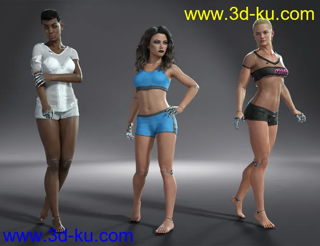 Cyber Implants for Genesis 8 Females模型的图片4