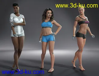 3D打印模型Cyber Implants for Genesis 8 Females的图片
