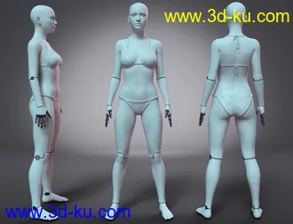 3D打印模型Cyber Implants for Genesis 8 Females的图片
