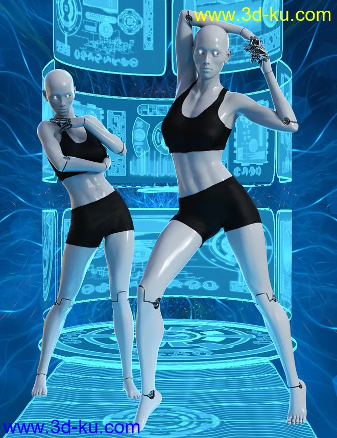 Cyber Implants for Genesis 8 Females模型的图片6
