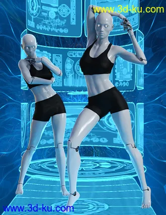 3D打印模型Cyber Implants for Genesis 8 Females的图片