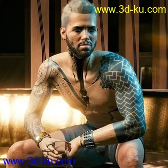 3D打印模型Cyberpunk 2077 Kerry Eurodyne in Daz G8M的图片