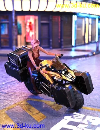 3D打印模型Cyberpunk Motorcycle的图片