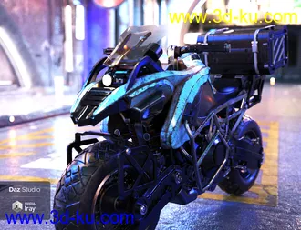 3D打印模型Cyberpunk Motorcycle的图片