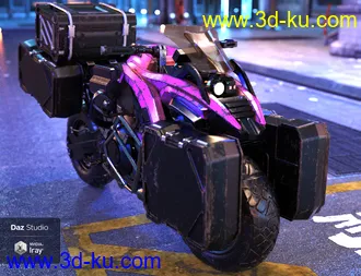 3D打印模型Cyberpunk Motorcycle的图片