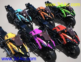 3D打印模型Cyberpunk Motorcycle的图片