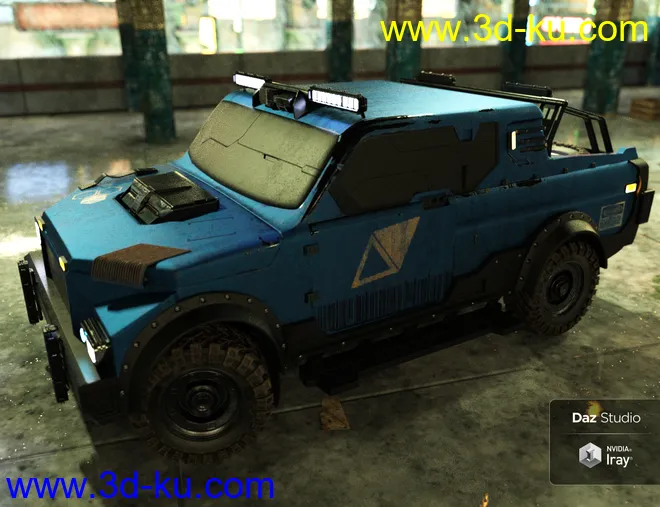 Cyberpunk Pickup Truck模型的图片2