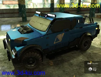 3D打印模型Cyberpunk Pickup Truck的图片