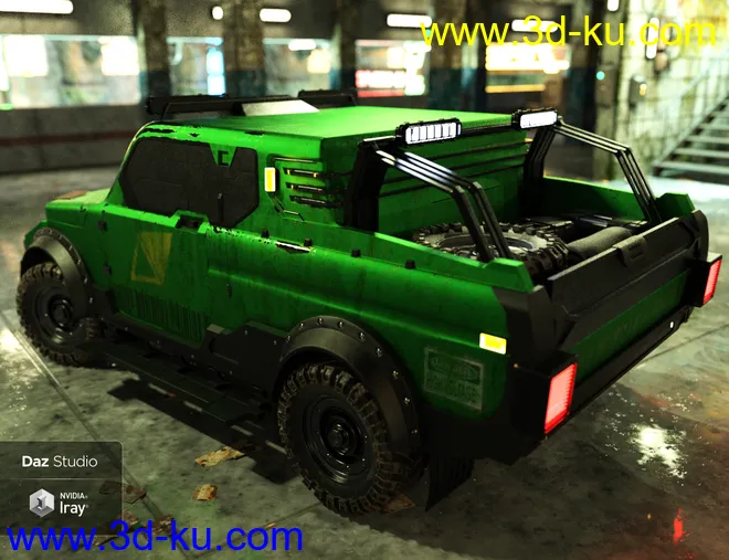 Cyberpunk Pickup Truck模型的图片3