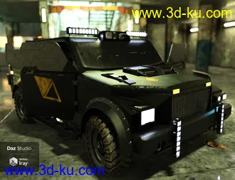 3D打印模型Cyberpunk Pickup Truck的图片