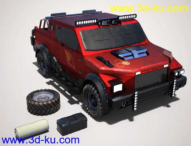 Cyberpunk Pickup Truck模型的图片6