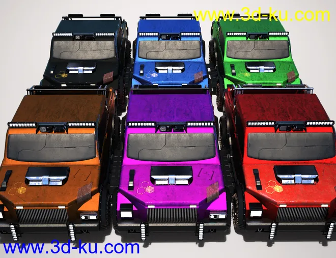 Cyberpunk Pickup Truck模型的图片7