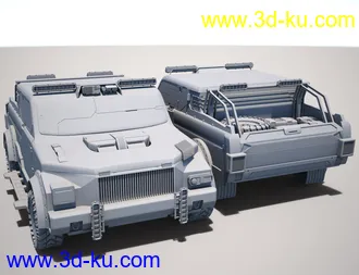 3D打印模型Cyberpunk Pickup Truck的图片