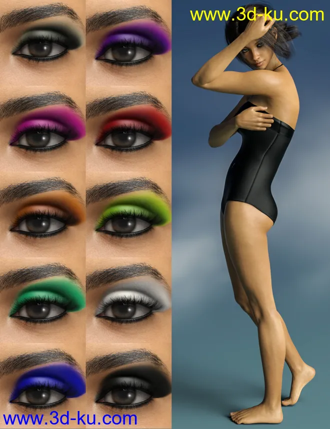 D.E.M. Tressa HD for Genesis 8 Female模型的图片7