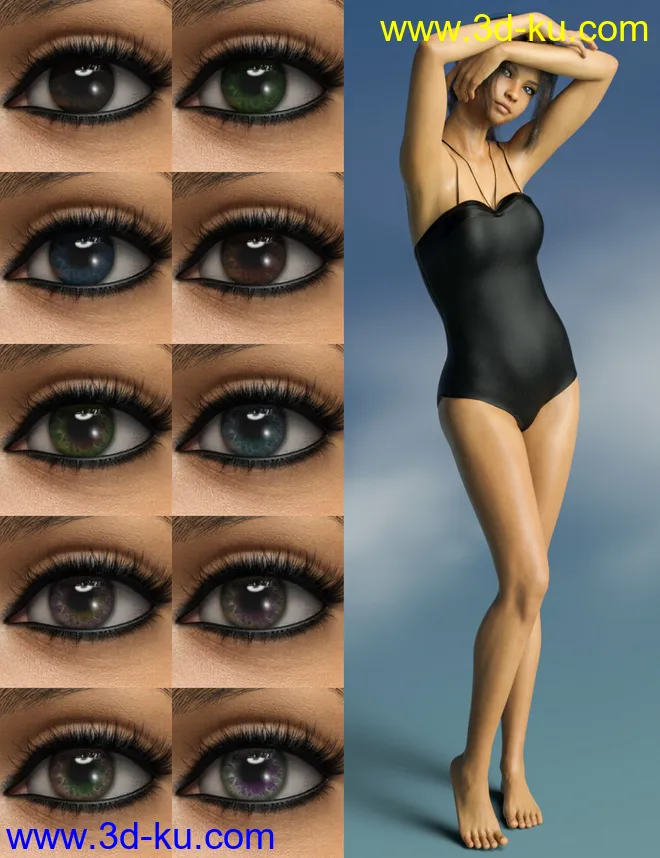 D.E.M. Tressa HD for Genesis 8 Female模型的图片8