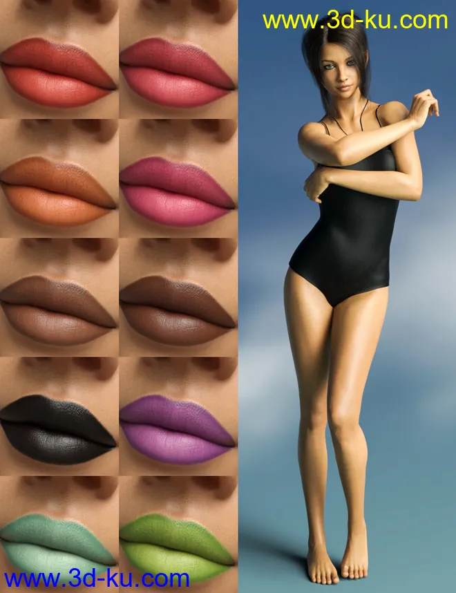 D.E.M. Tressa HD for Genesis 8 Female模型的图片9