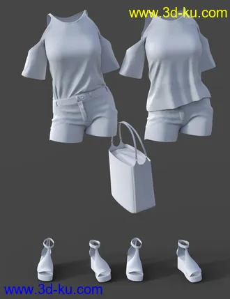 3D打印模型Daisy Outfit for Genesis 8 Female(s)的图片
