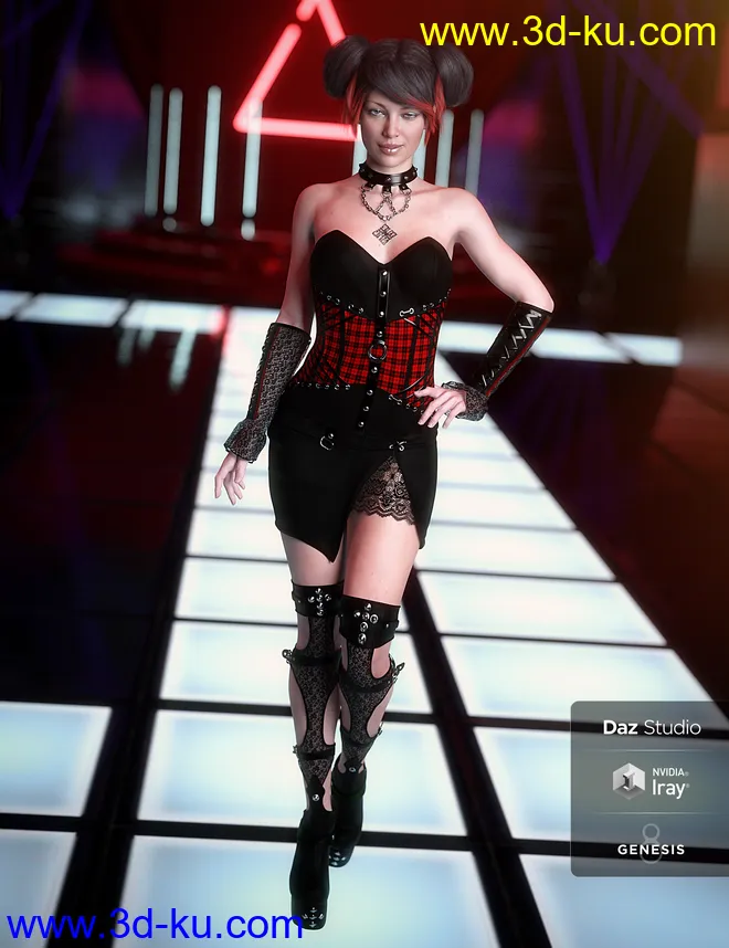 Dark Whispers Outfit Textures模型的图片3