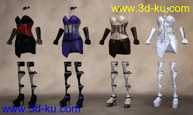 Dark Whispers Outfit Textures模型的图片6