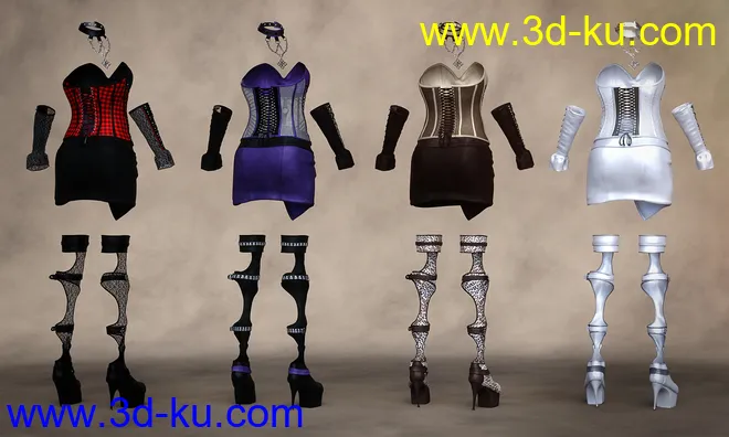 Dark Whispers Outfit Textures模型的图片7