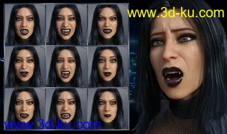 3D打印模型Darkside - Expressions for Genesis 8 Female and Tasha 8的图片