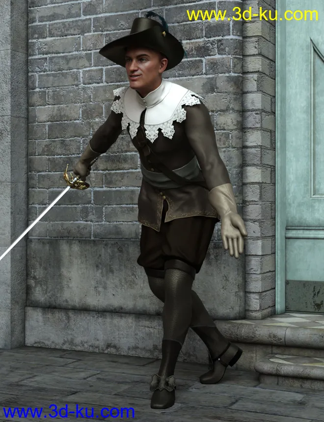 Dartagnan Poses for Genesis 8 Male模型的图片1