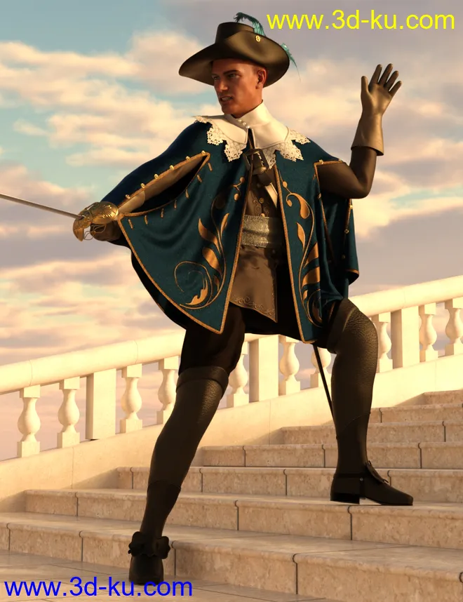 Dartagnan Poses for Genesis 8 Male模型的图片2