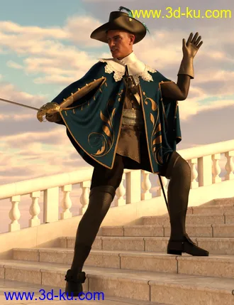 3D打印模型Dartagnan Poses for Genesis 8 Male的图片