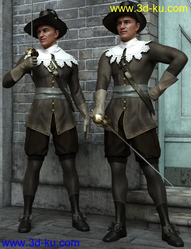 Dartagnan Poses for Genesis 8 Male模型的图片3