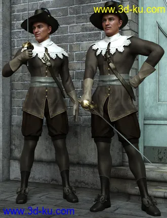 3D打印模型Dartagnan Poses for Genesis 8 Male的图片