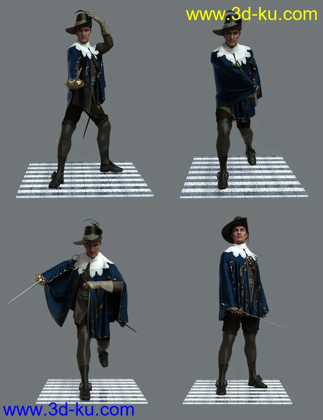 Dartagnan Poses for Genesis 8 Male模型的图片4