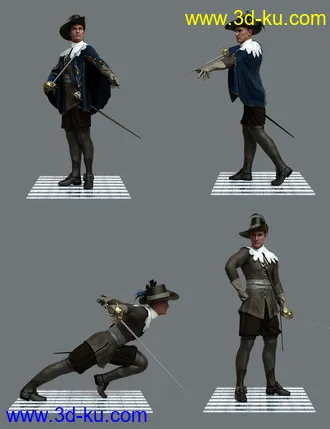 3D打印模型Dartagnan Poses for Genesis 8 Male的图片