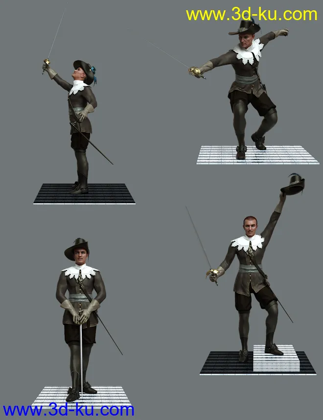 Dartagnan Poses for Genesis 8 Male模型的图片6