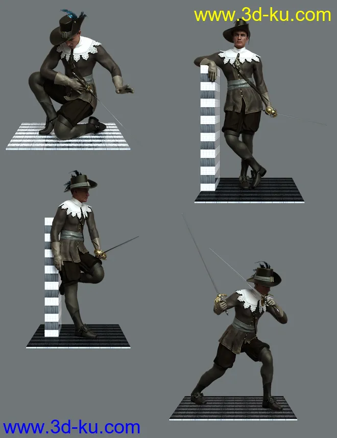 Dartagnan Poses for Genesis 8 Male模型的图片7