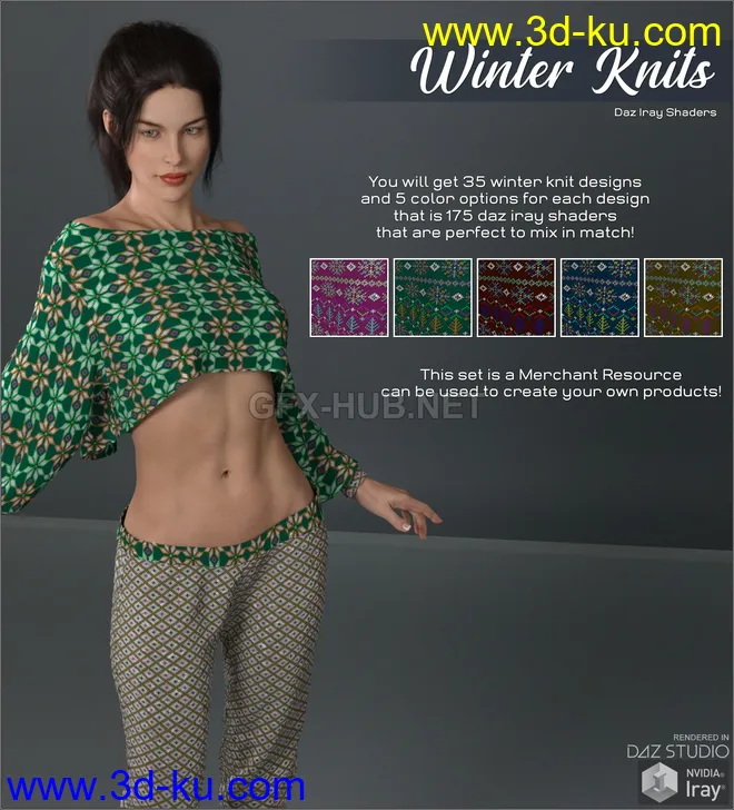 Daz Iray - Winter Knits模型的图片1