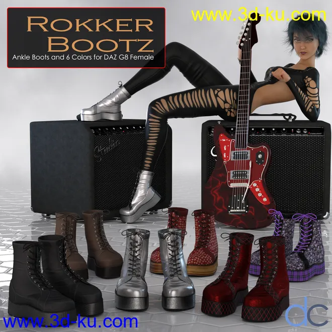 DC-RokkerBootz for G8 Female模型的图片1